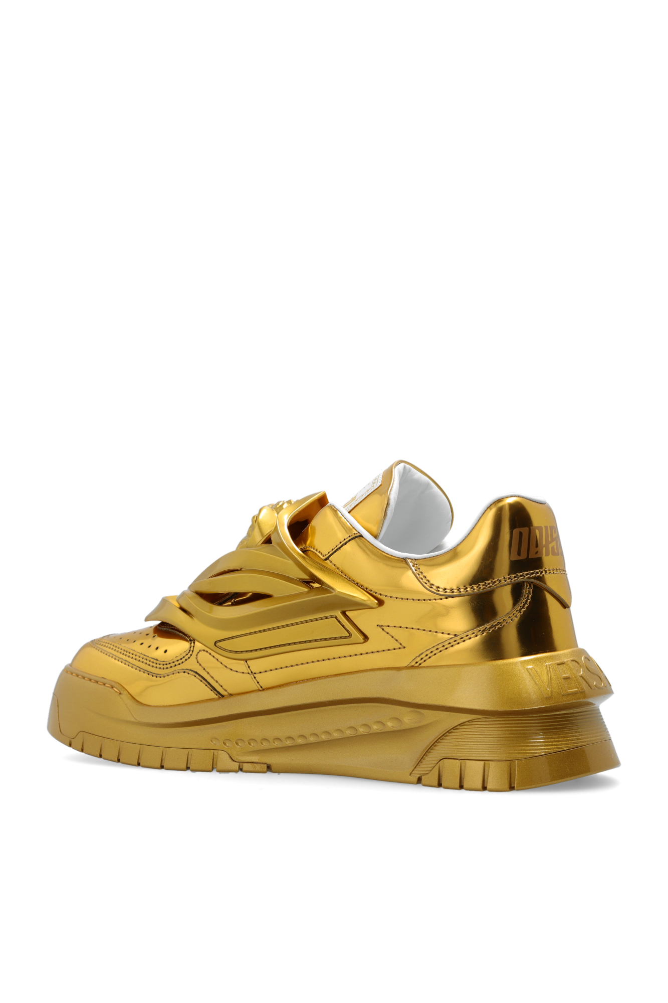 Versace cheap gold sneakers